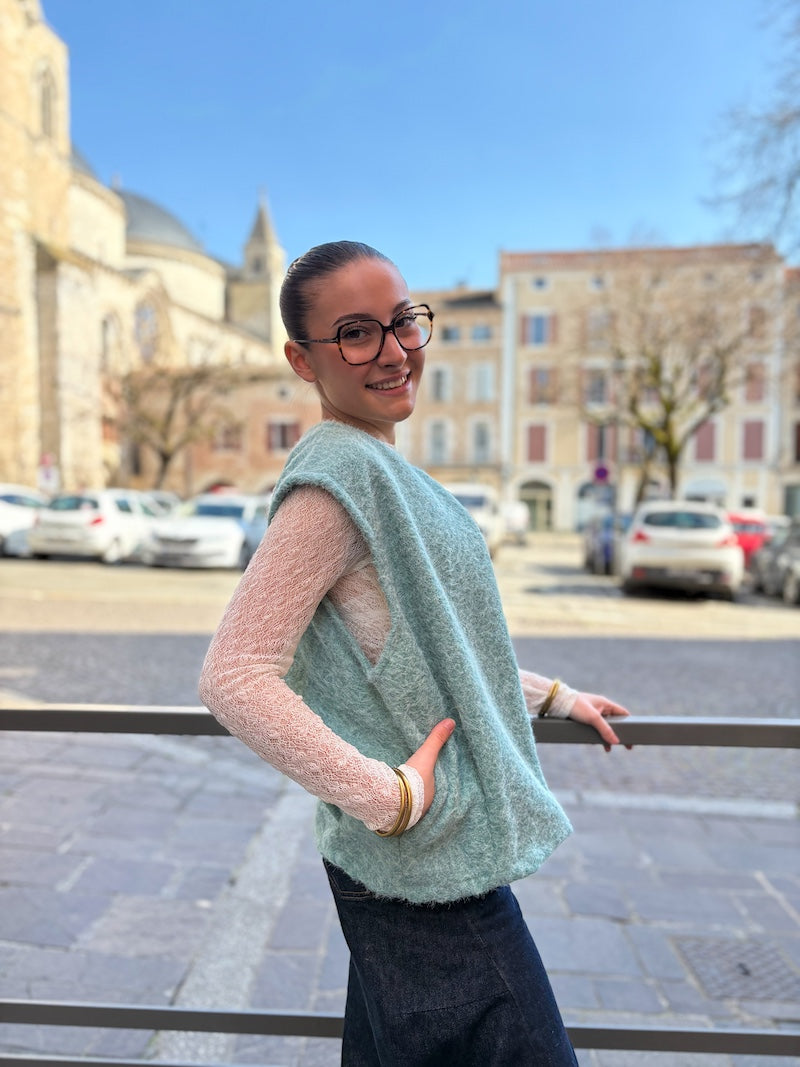 Gilet sans manches duveteux - Tendance et moderne