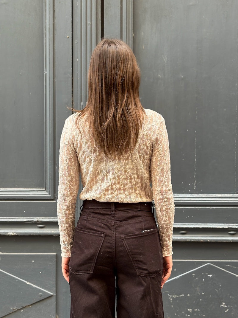 Top manches longue en dentelle