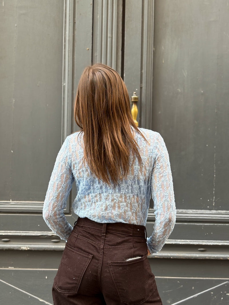 Top manches longue en dentelle