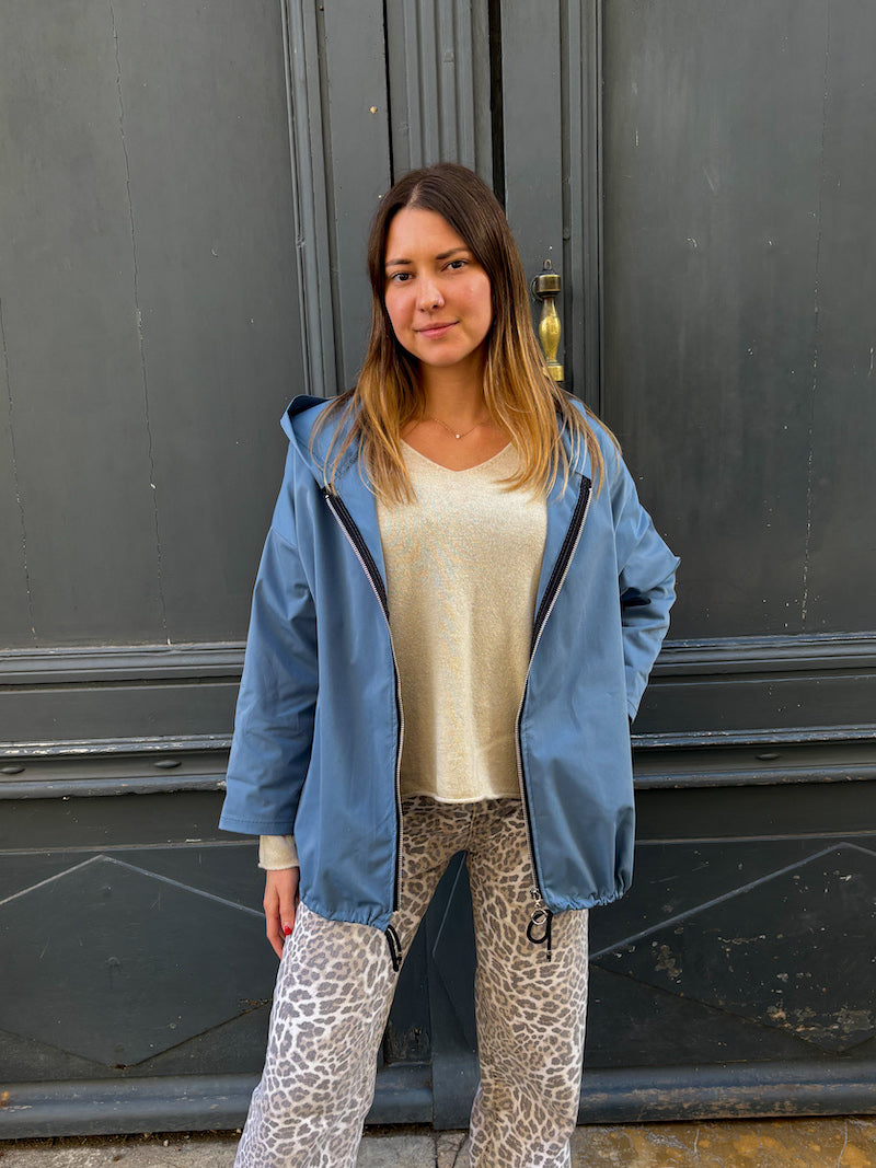 Veste de pluie/imperméable bleu
