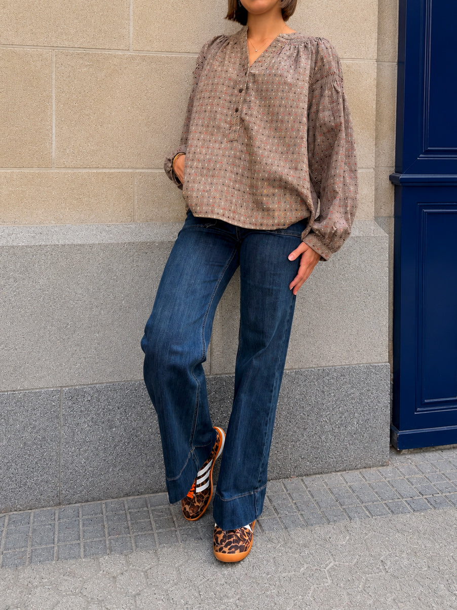 Jean large bleu wide leg - Maison Onado