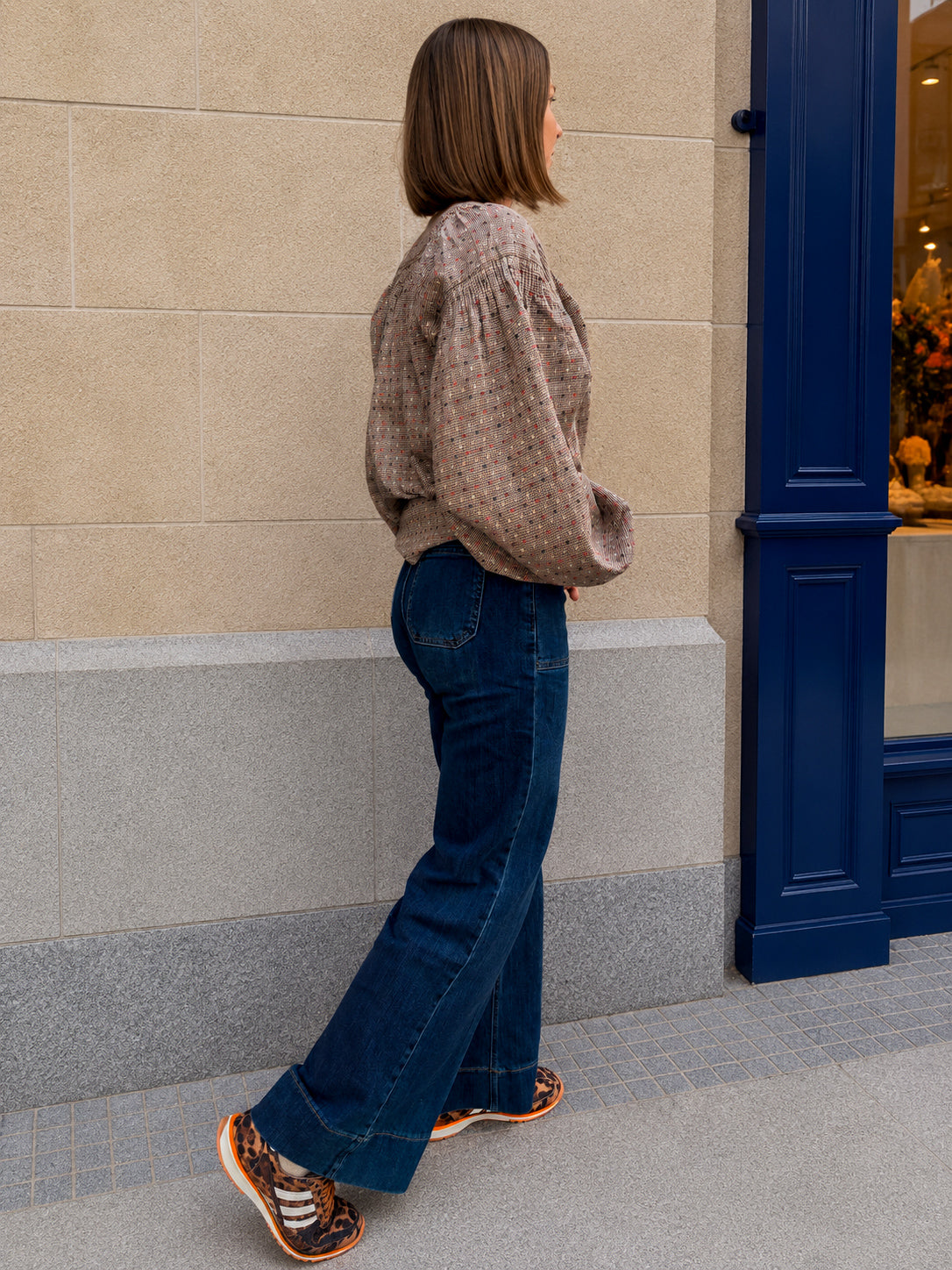 Jean large bleu wide leg - Maison Onado
