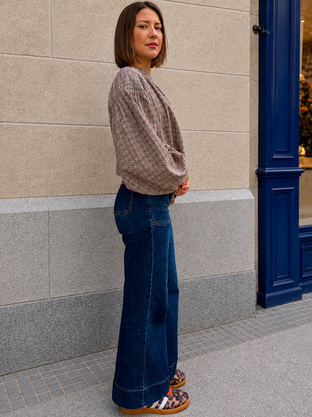 Jean large bleu wide leg - Maison Onado