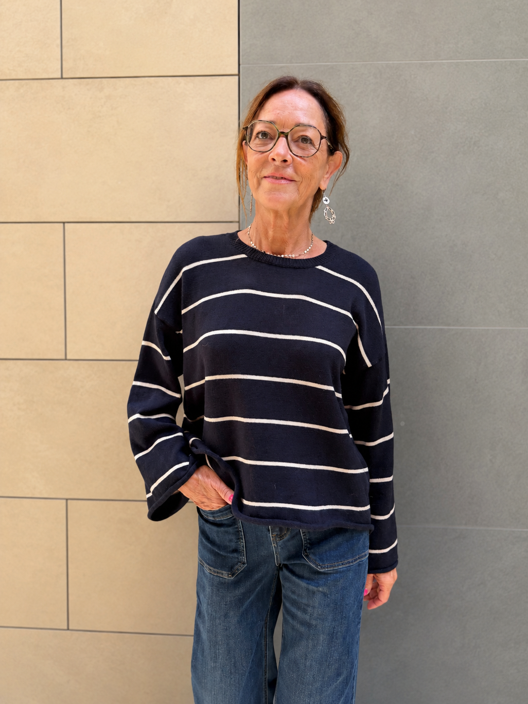 pull mi saison rayé tendance