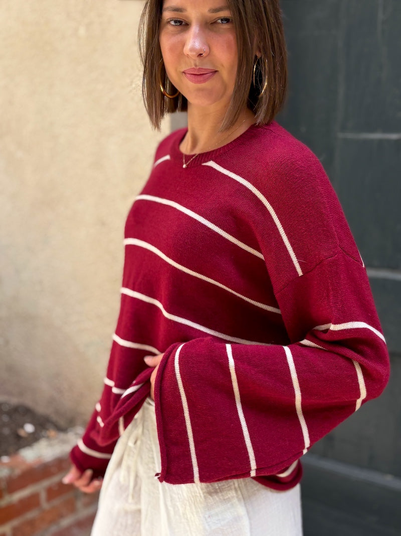 pull à rayures tendance pour femme