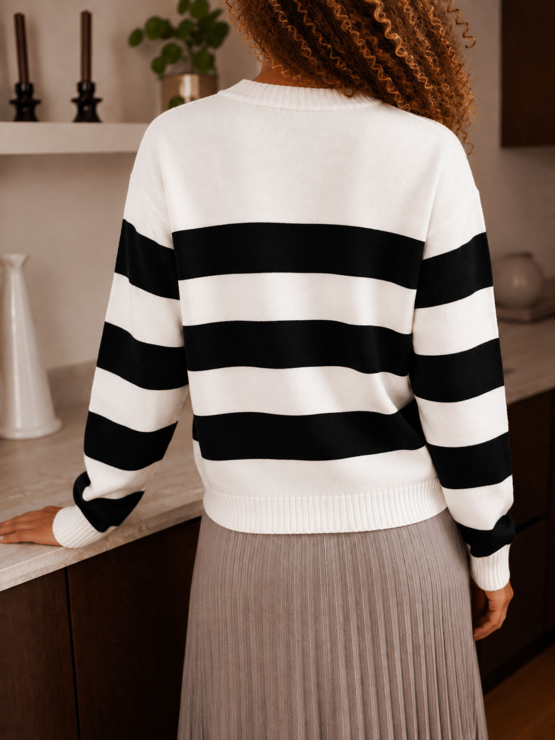 pull pour femme rayé tendance