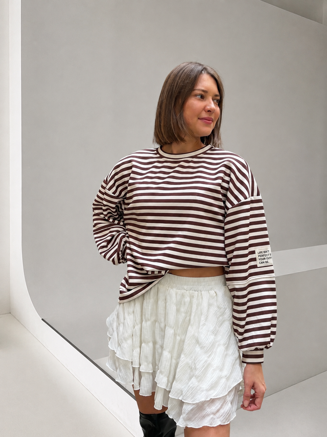 pull rayé tendance pour femme