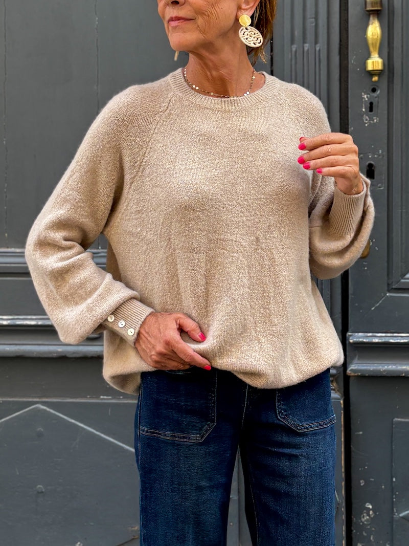 pull beige tendance pour femme mi saison