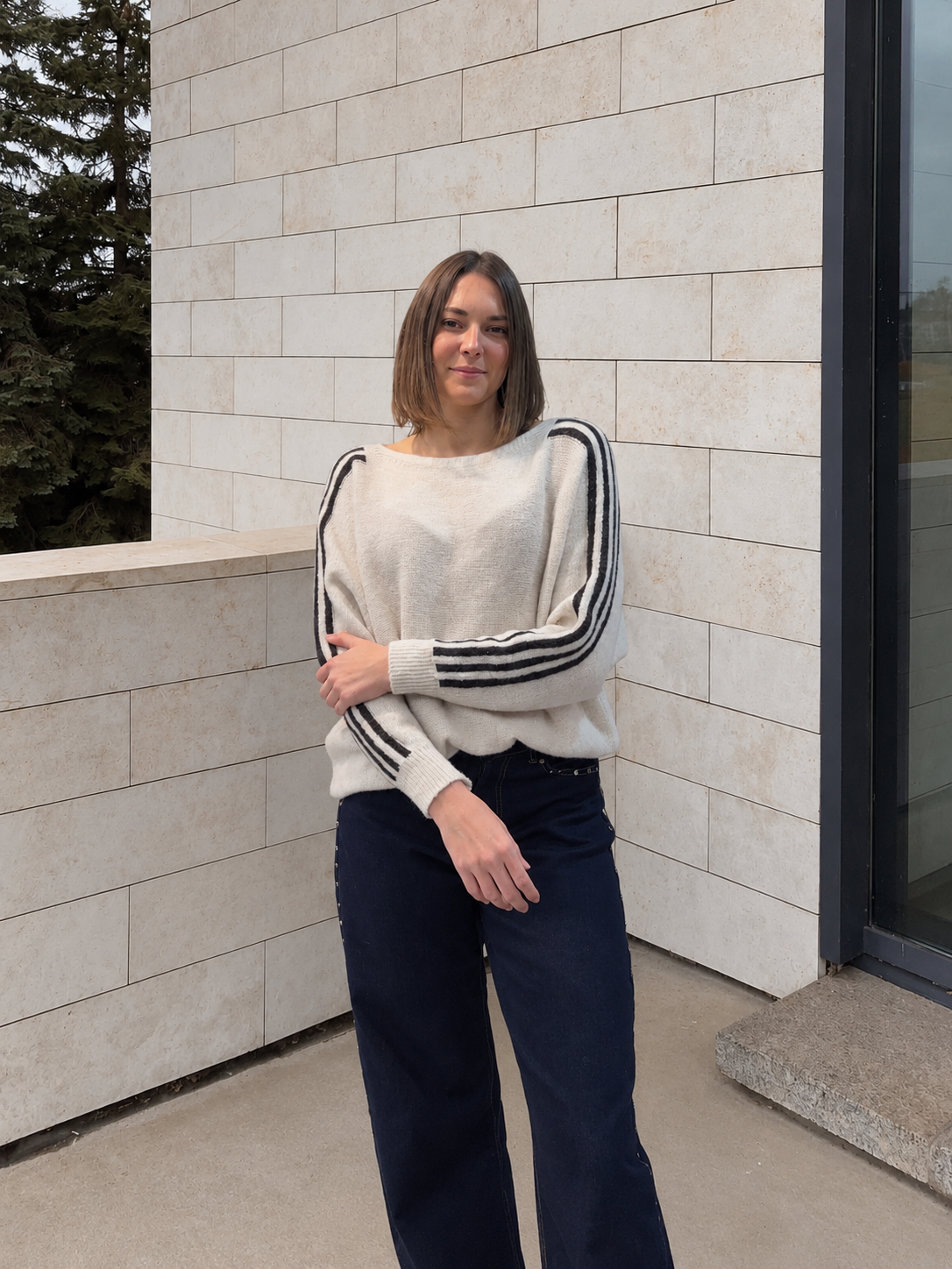 Pull tendance à rayures