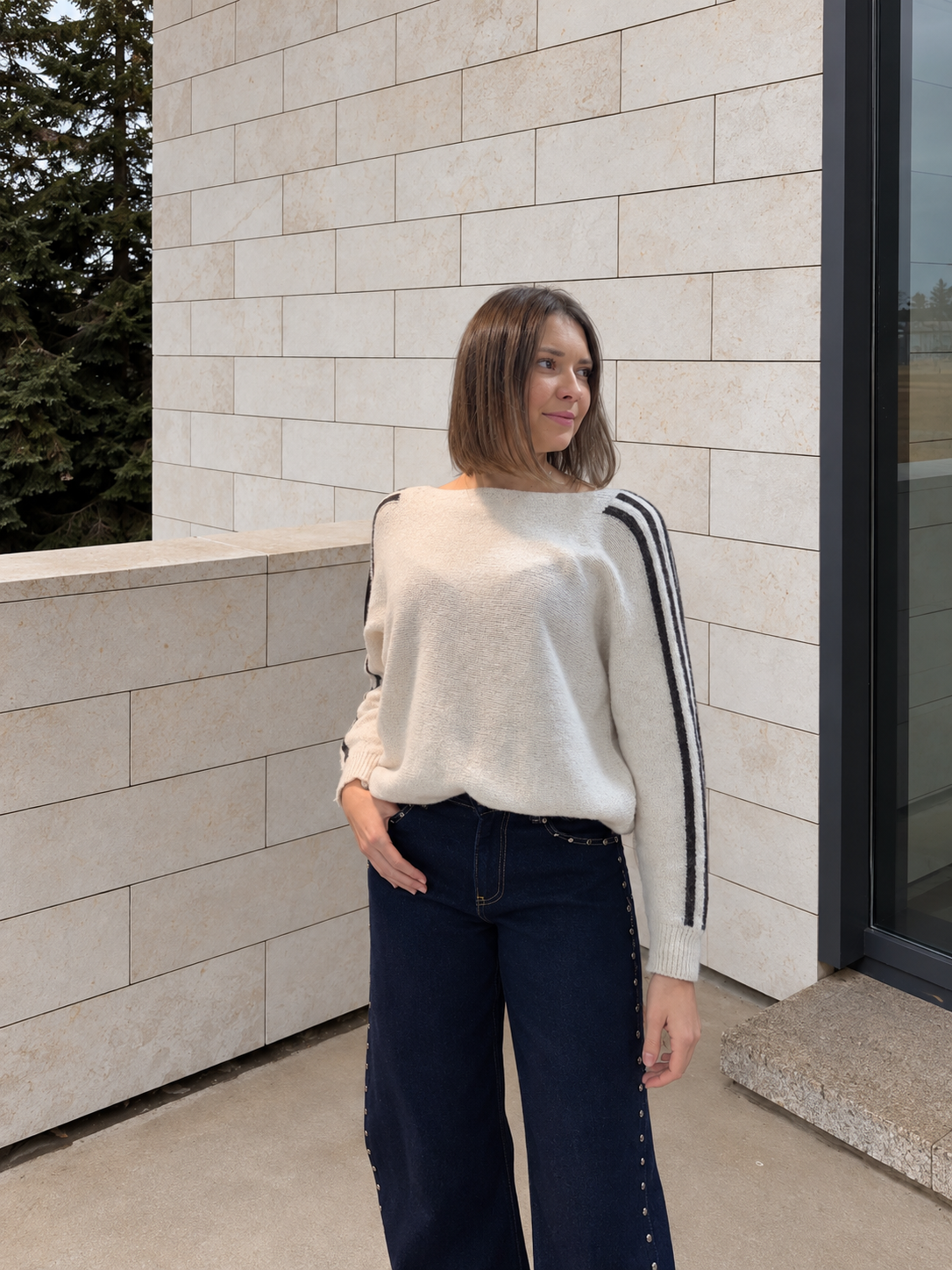 Pull tendance à rayures