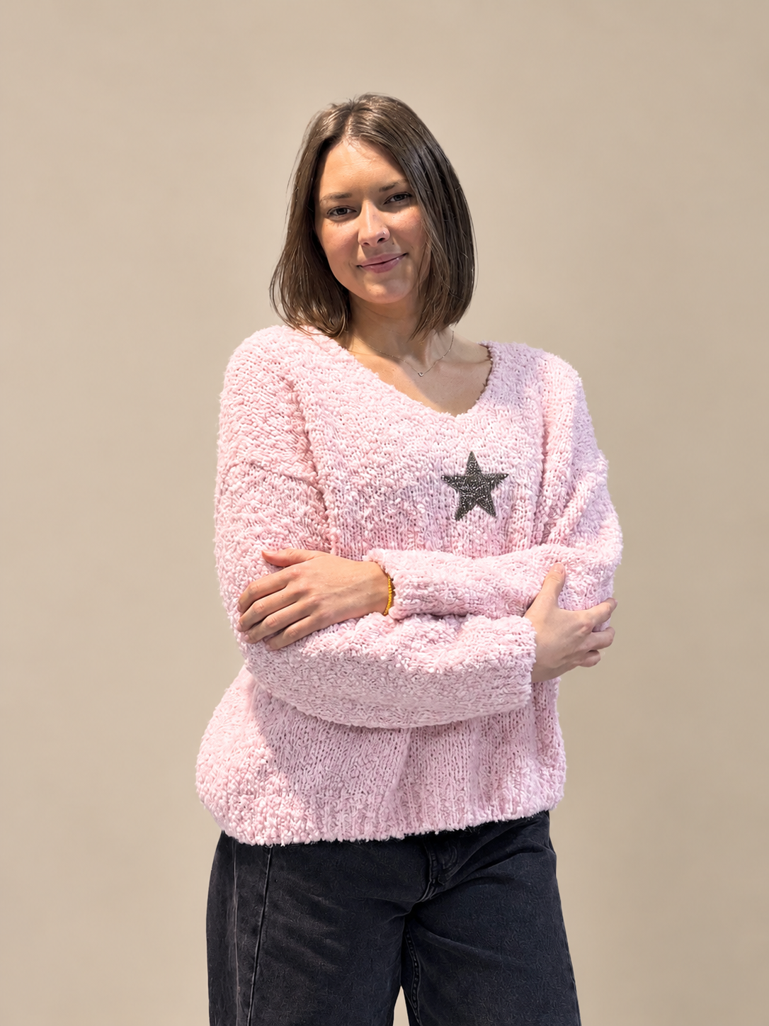 Pull en maille oversize étoile