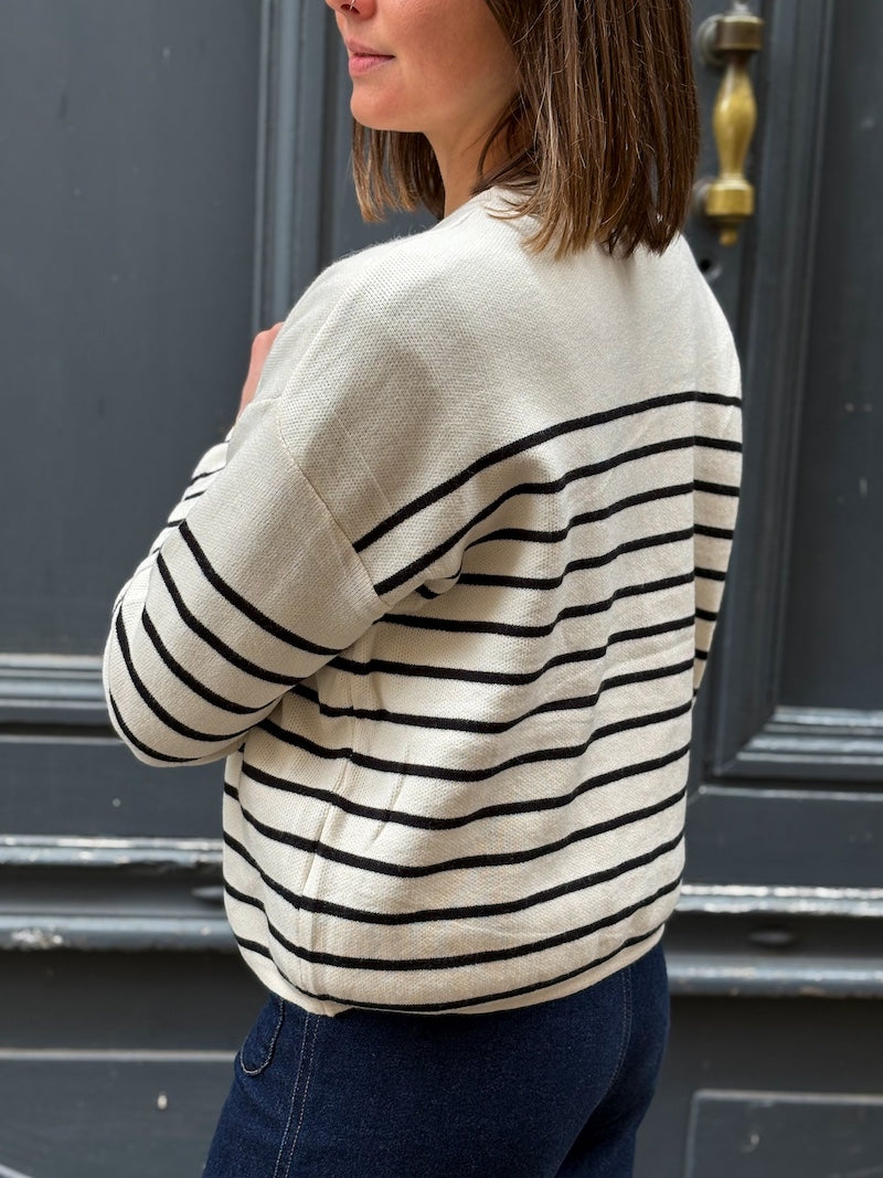 Pull marinière rayé Amour tendance