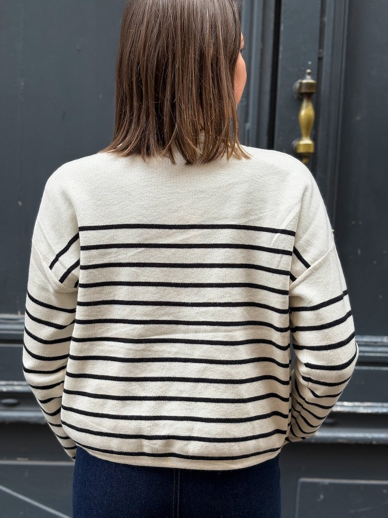 Pull marinière rayé Amour tendance