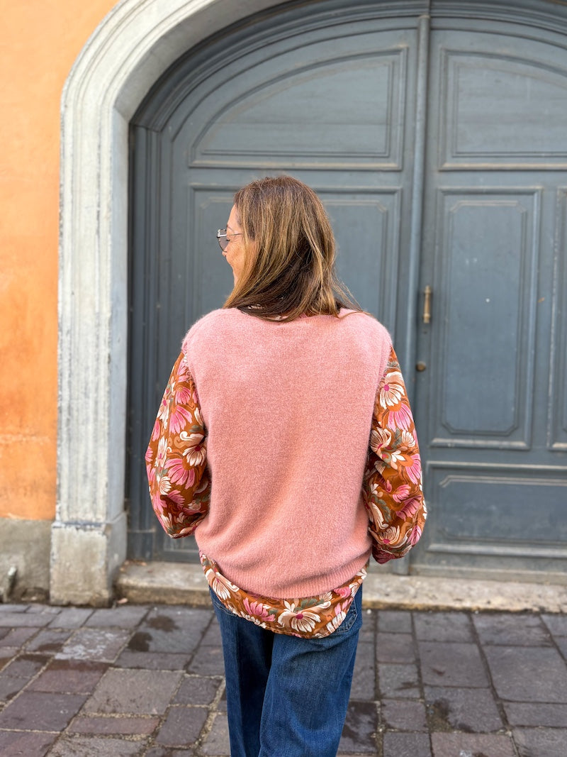 Pull sans manches en laine tendance pour femme