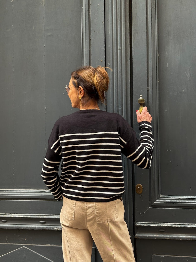 Pull marinière rayé Amour tendance