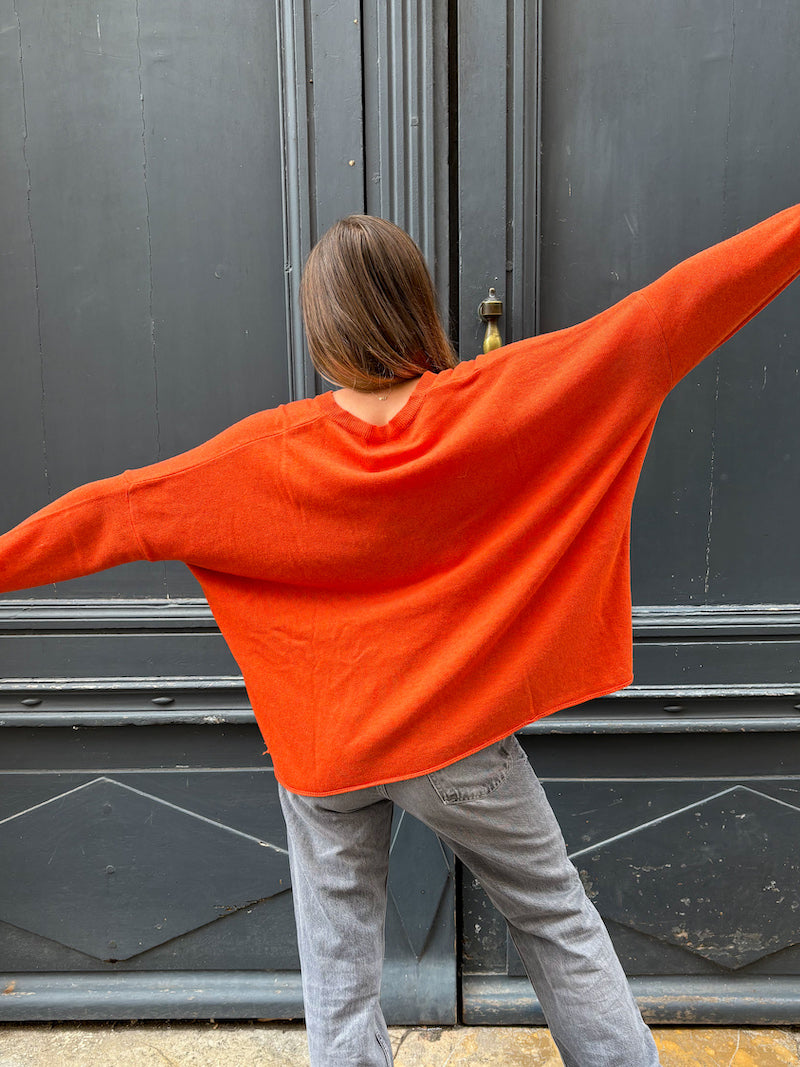 Pull orange en cachemire Banditas from Marseille - Ganache