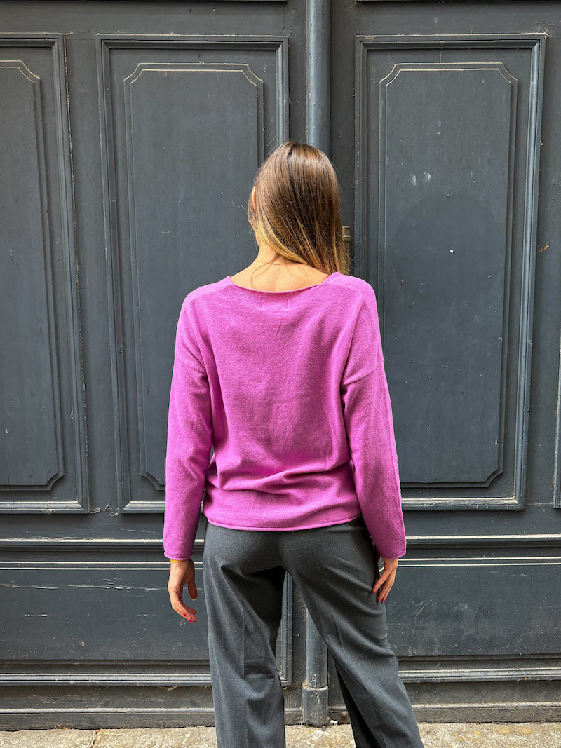 Pull en laine lilas Banditas from Marseille - Bianca