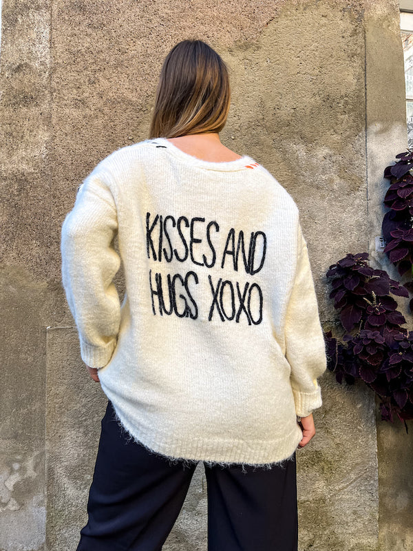 Gilet oversize en maille Kisses and Hugs