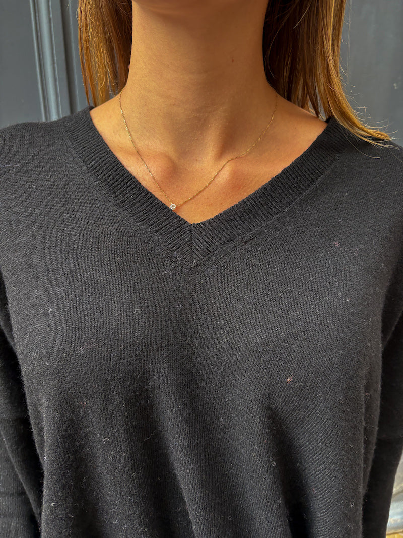 Pull noir en cachemire Banditas from Marseille - Ganache