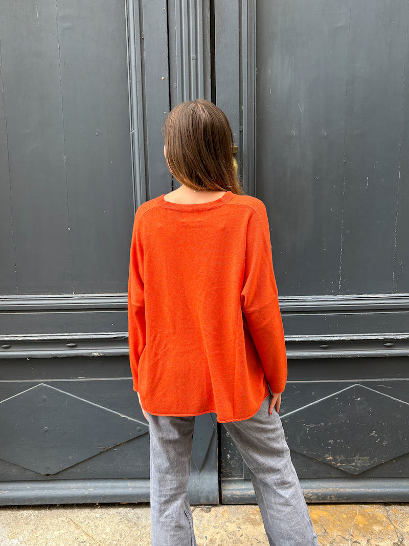 Pull orange en cachemire Banditas from Marseille - Ganache