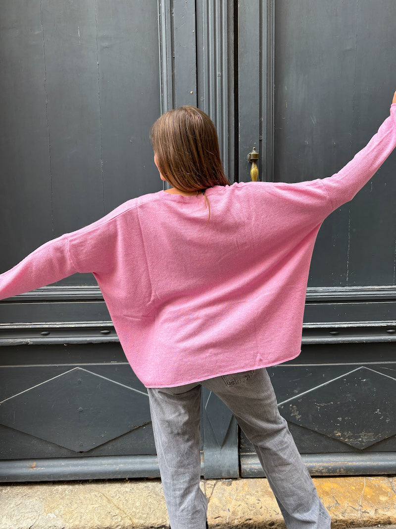 Pull rose en cachemire Banditas from Marseille - Ganache