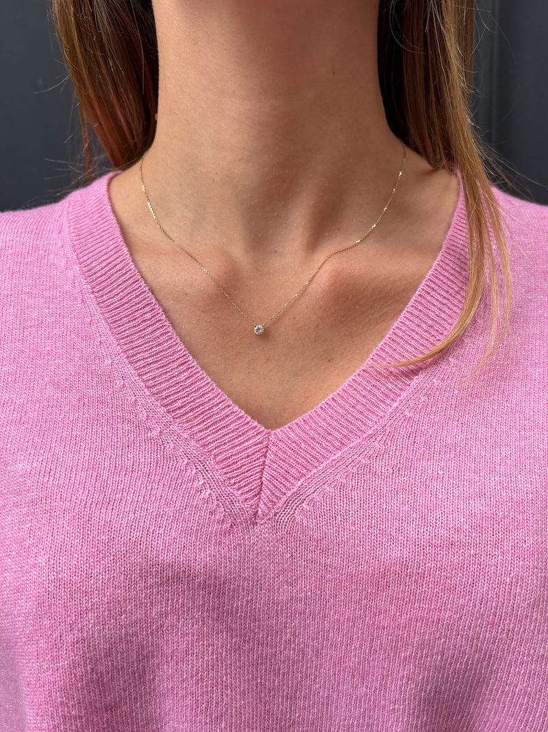 Pull rose en cachemire Banditas from Marseille - Ganache