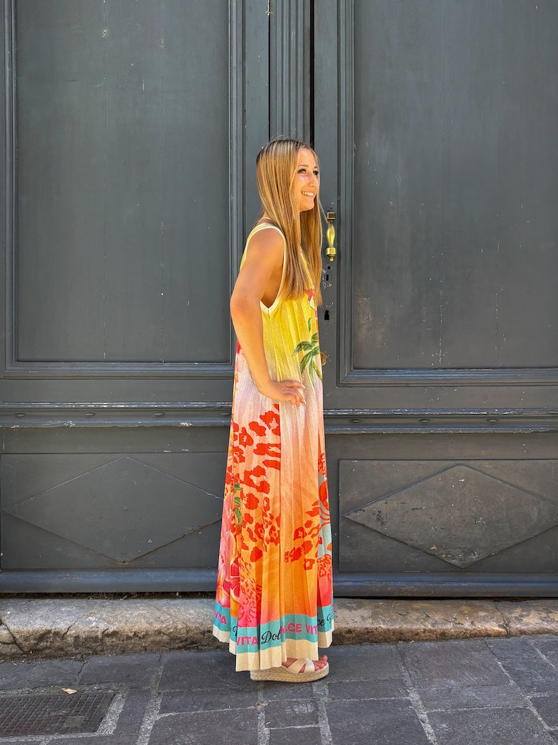 Robe de plage longue à motif Citron - Palmier - Dolce Vita - Homard