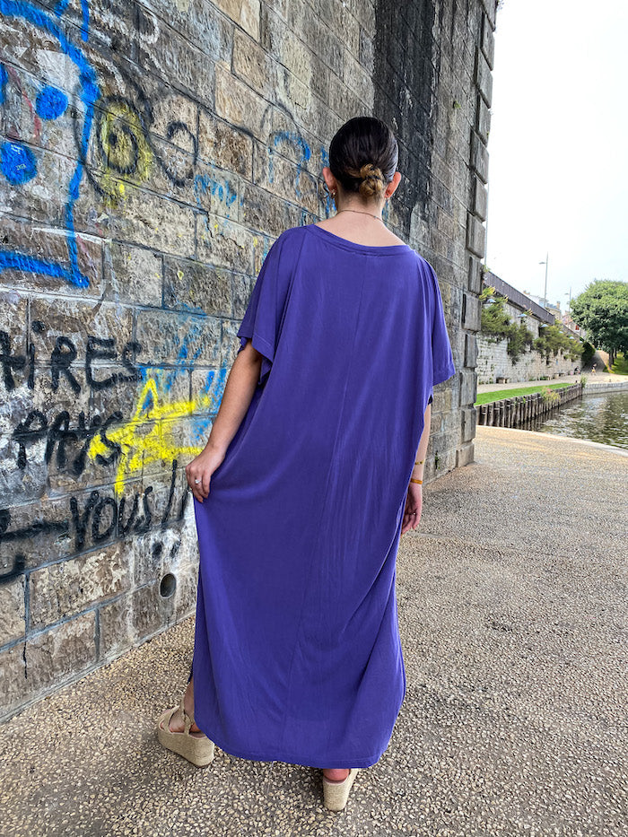 Robe longue oversize violette Banditas from Marseille Aralia