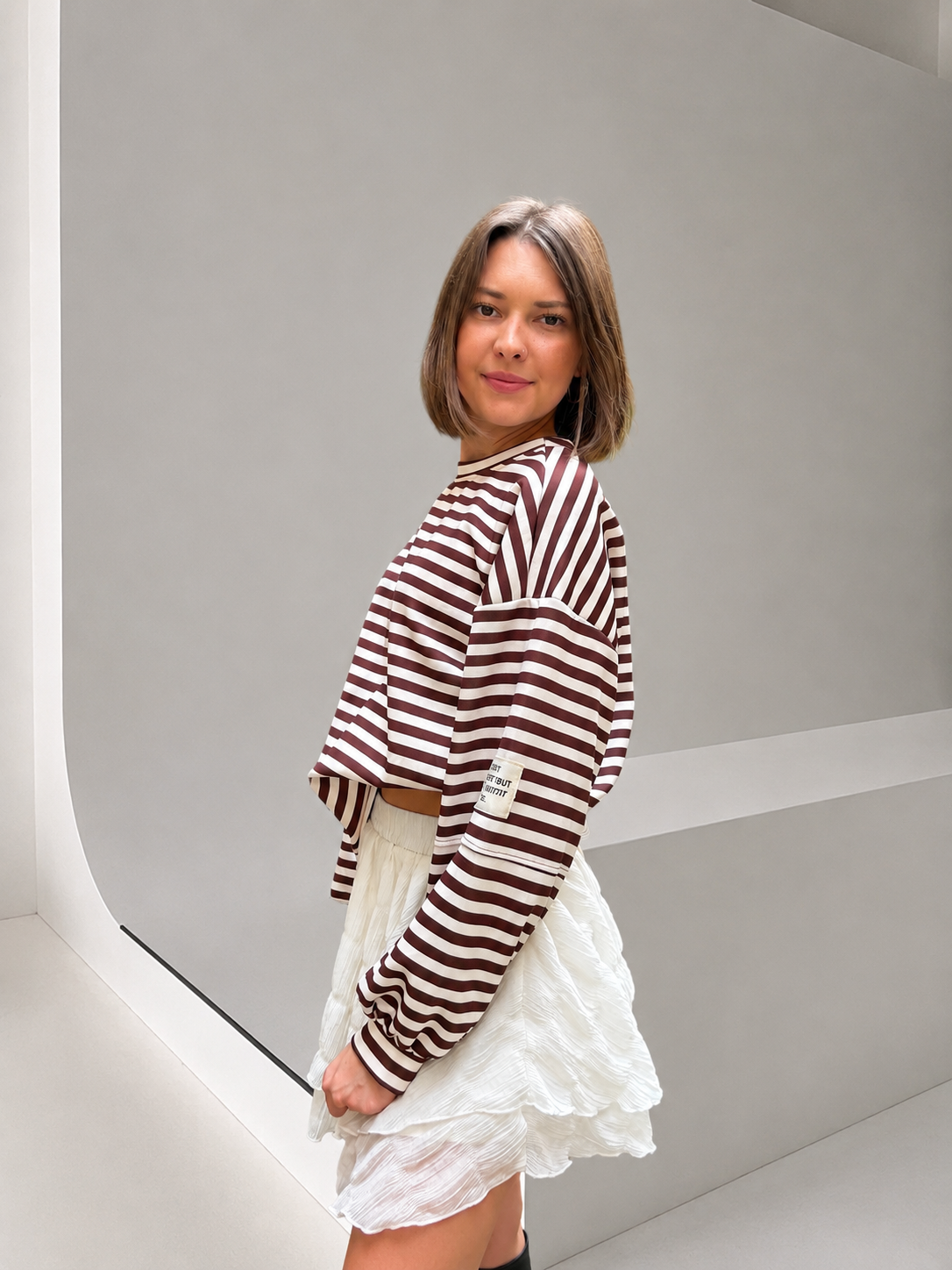 sweat tendance à rayures pour femme