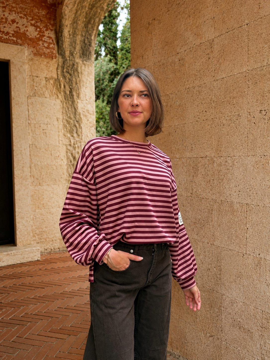 sweat tendance pour femme à rayures