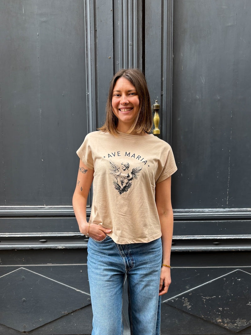 T-shirt Ave Maria en coton recyclé - Love by MD