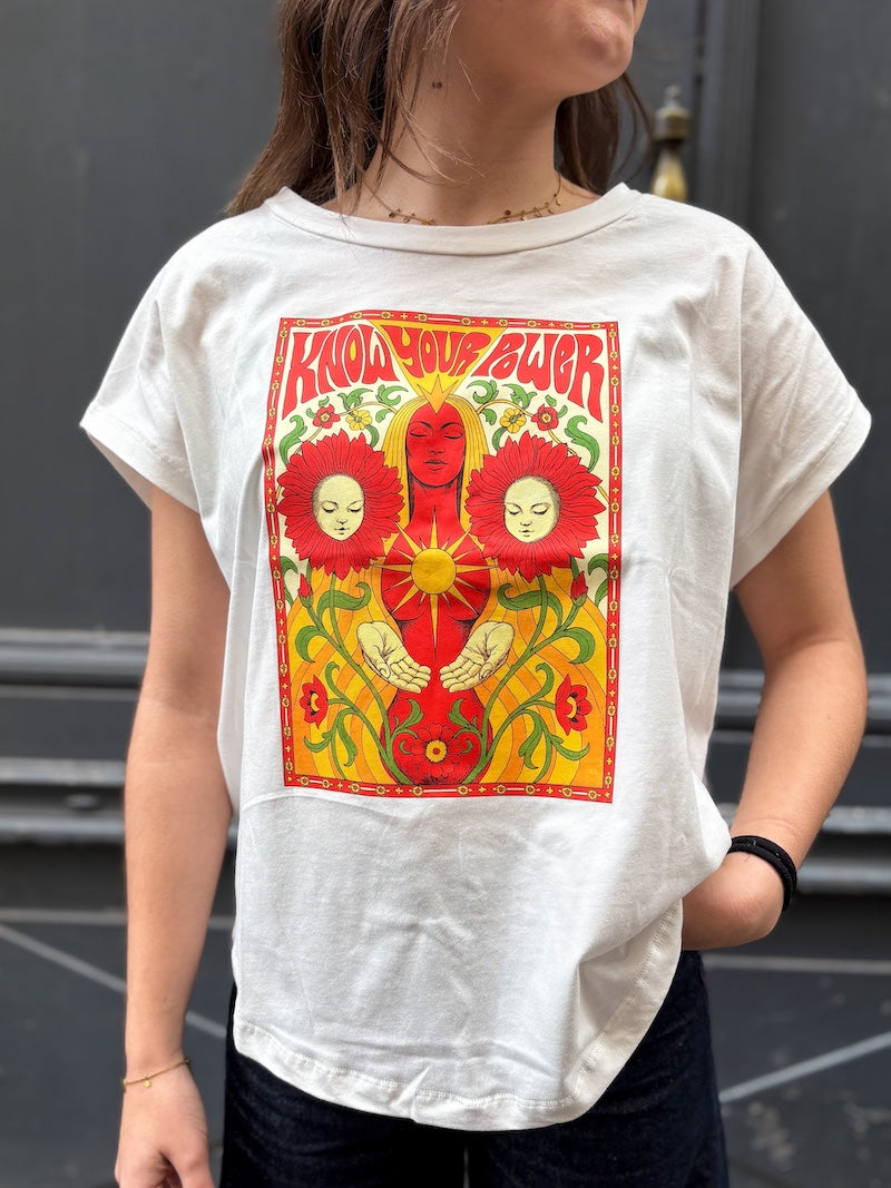 T-shirt carte de Tarot "The Feminist" en coton recyclé - Love by MD