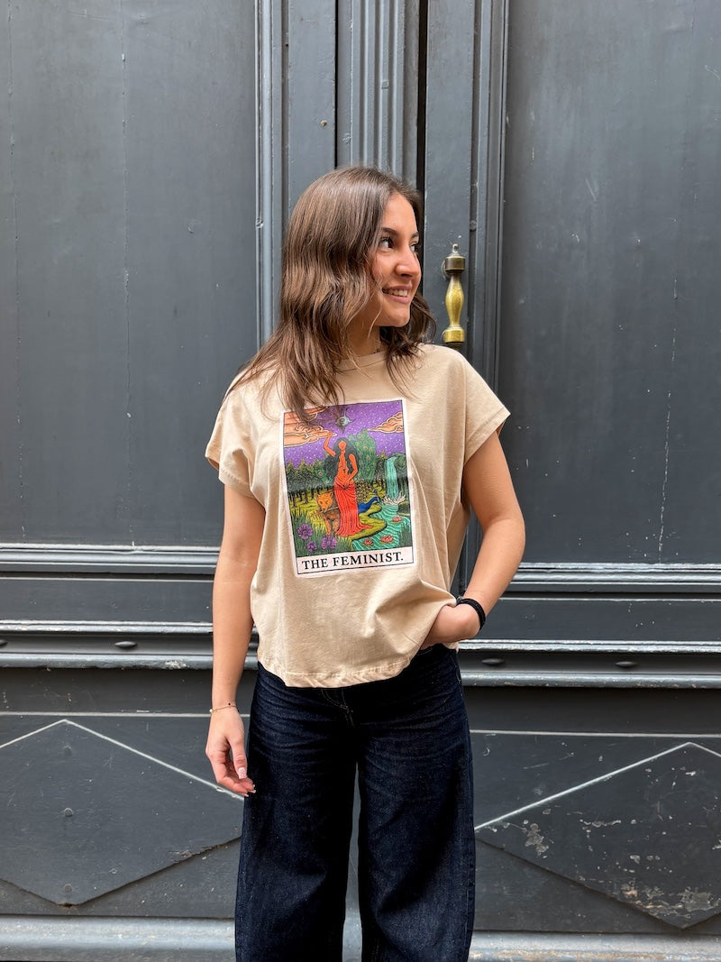 T-shirt carte de Tarot "The Feminist" en coton recyclé - Love by MD
