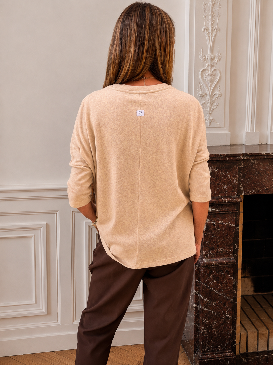 t-shirt en lin love by md beige