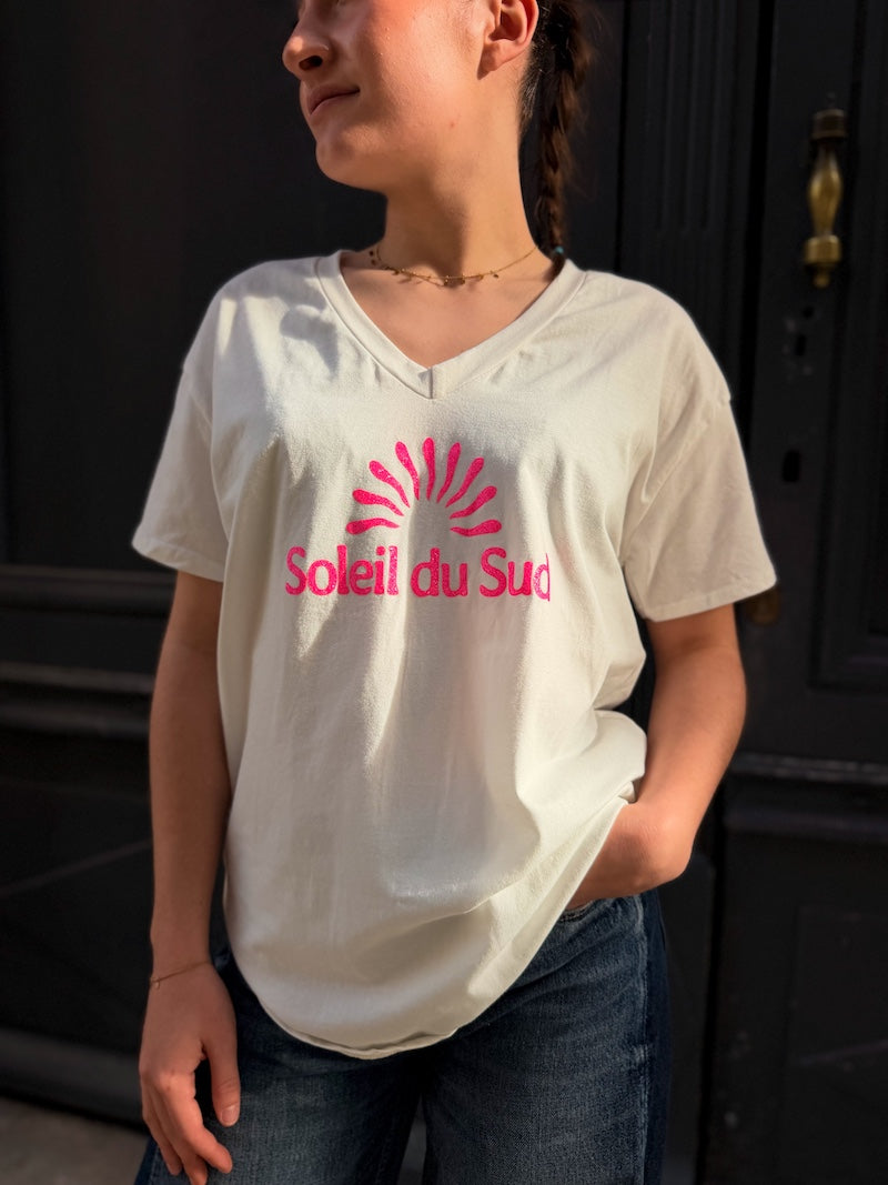 T-shirt oversize femme bohème Soleil