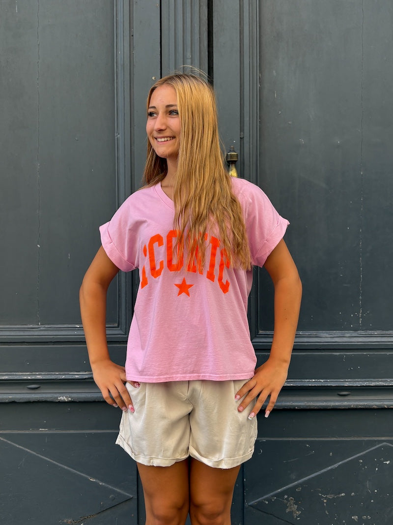 T-shirt pour femme Iconic rose