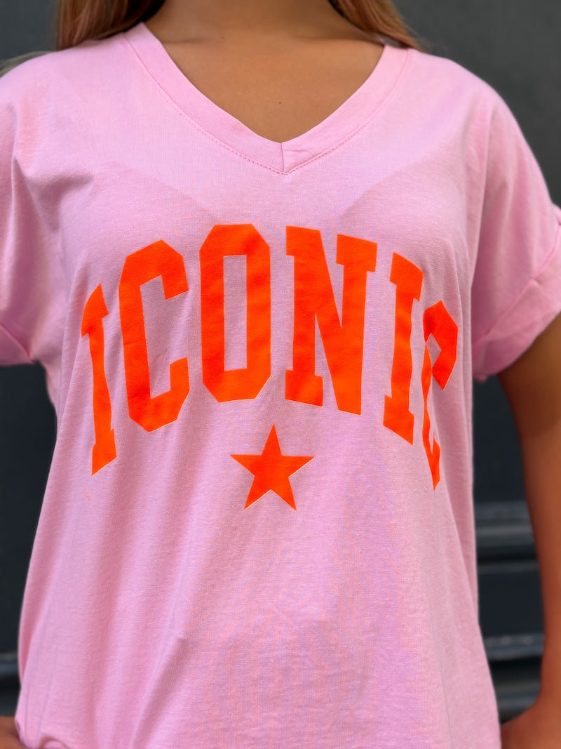 T-shirt pour femme Iconic rose