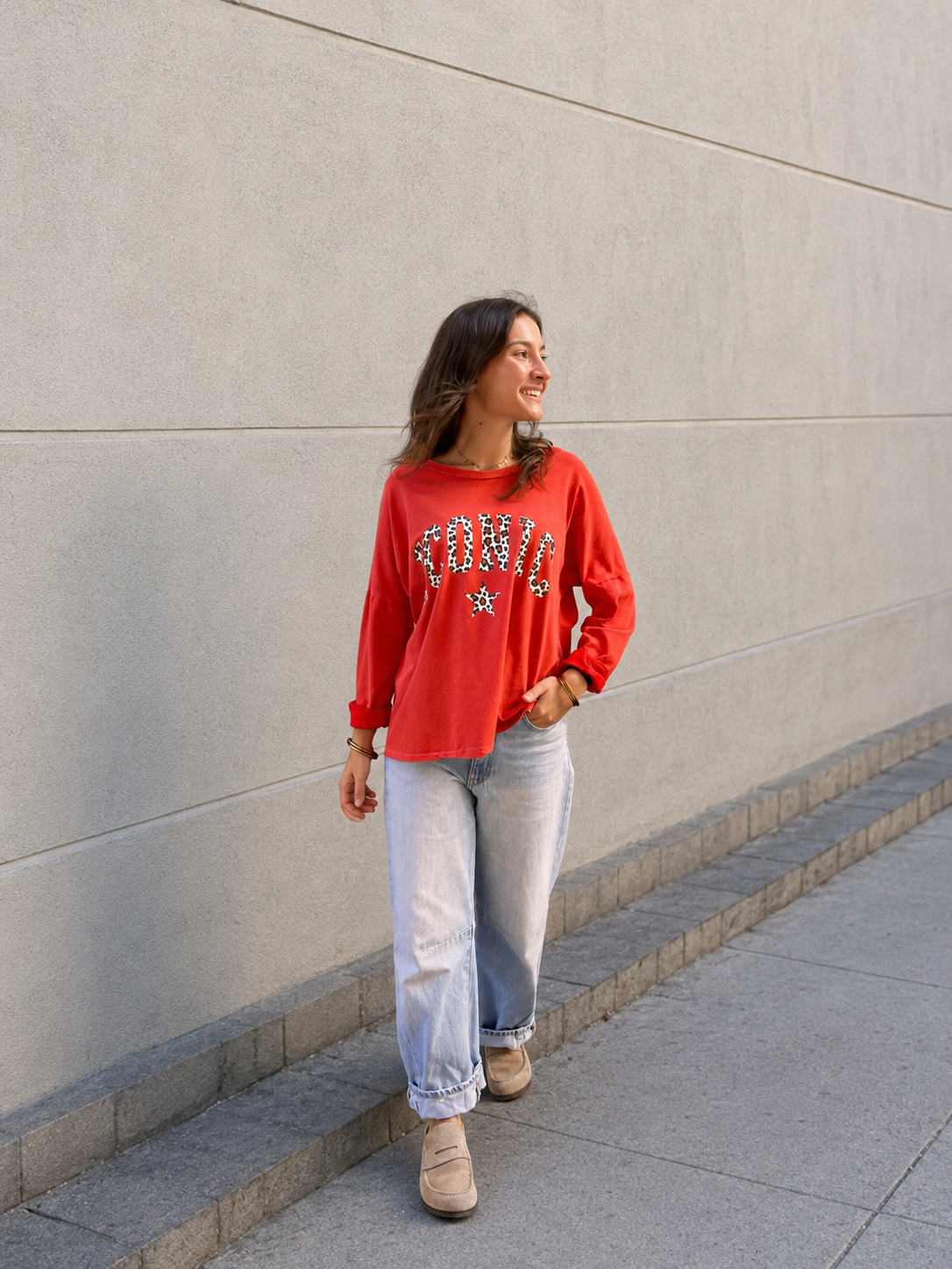 t-shirt manches longues iconic tendance pour femme mi saison automne