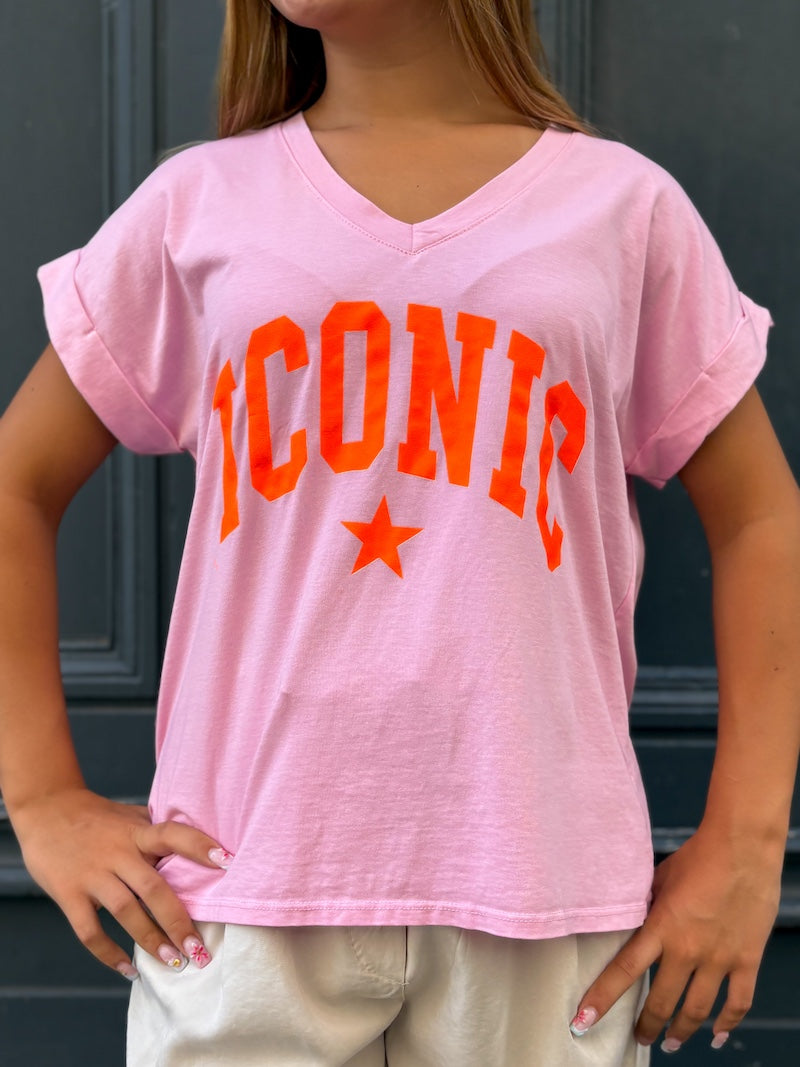 T-shirt pour femme Iconic rose