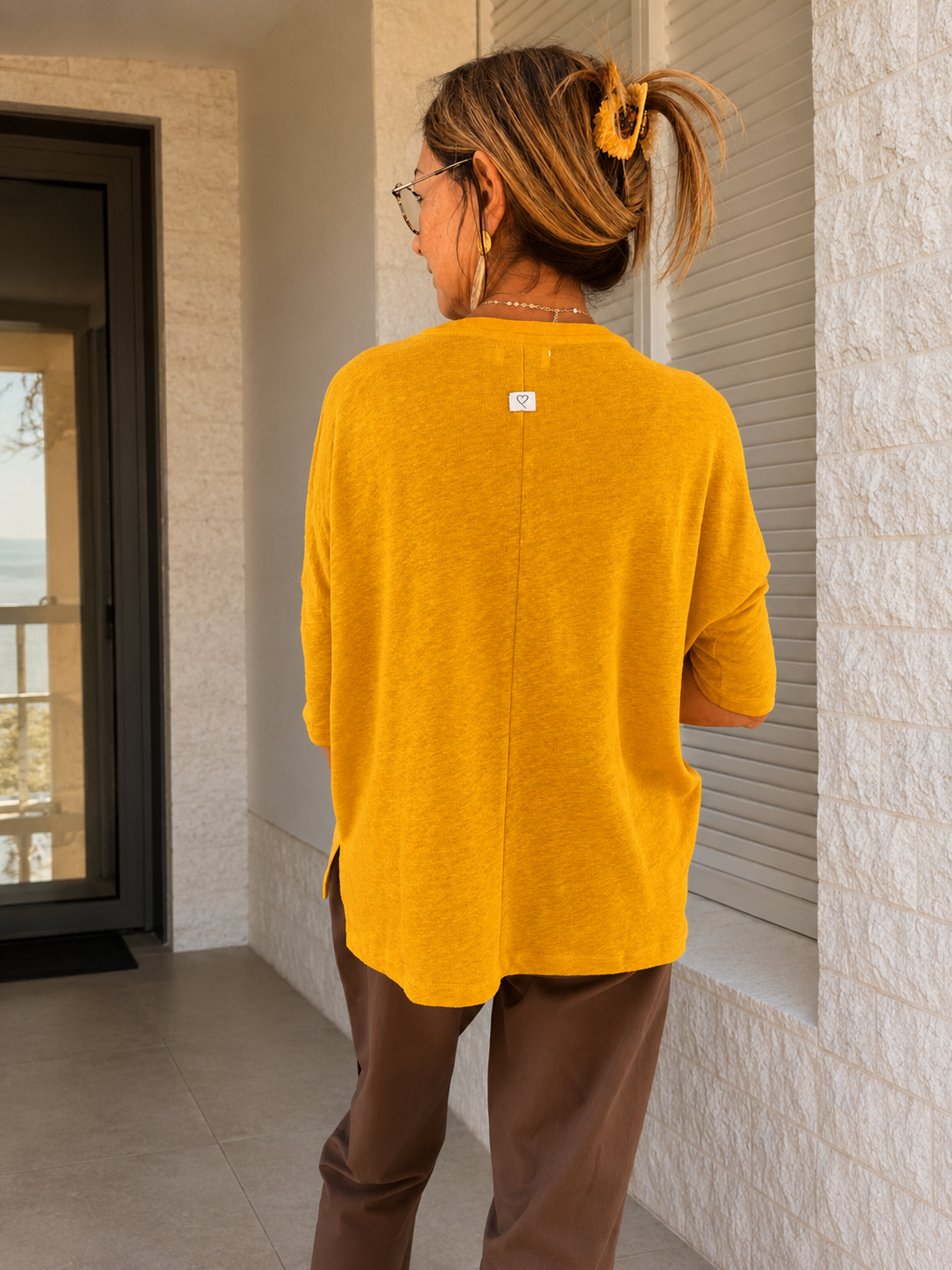 pull manches 3/4 love by md tendance pour femme