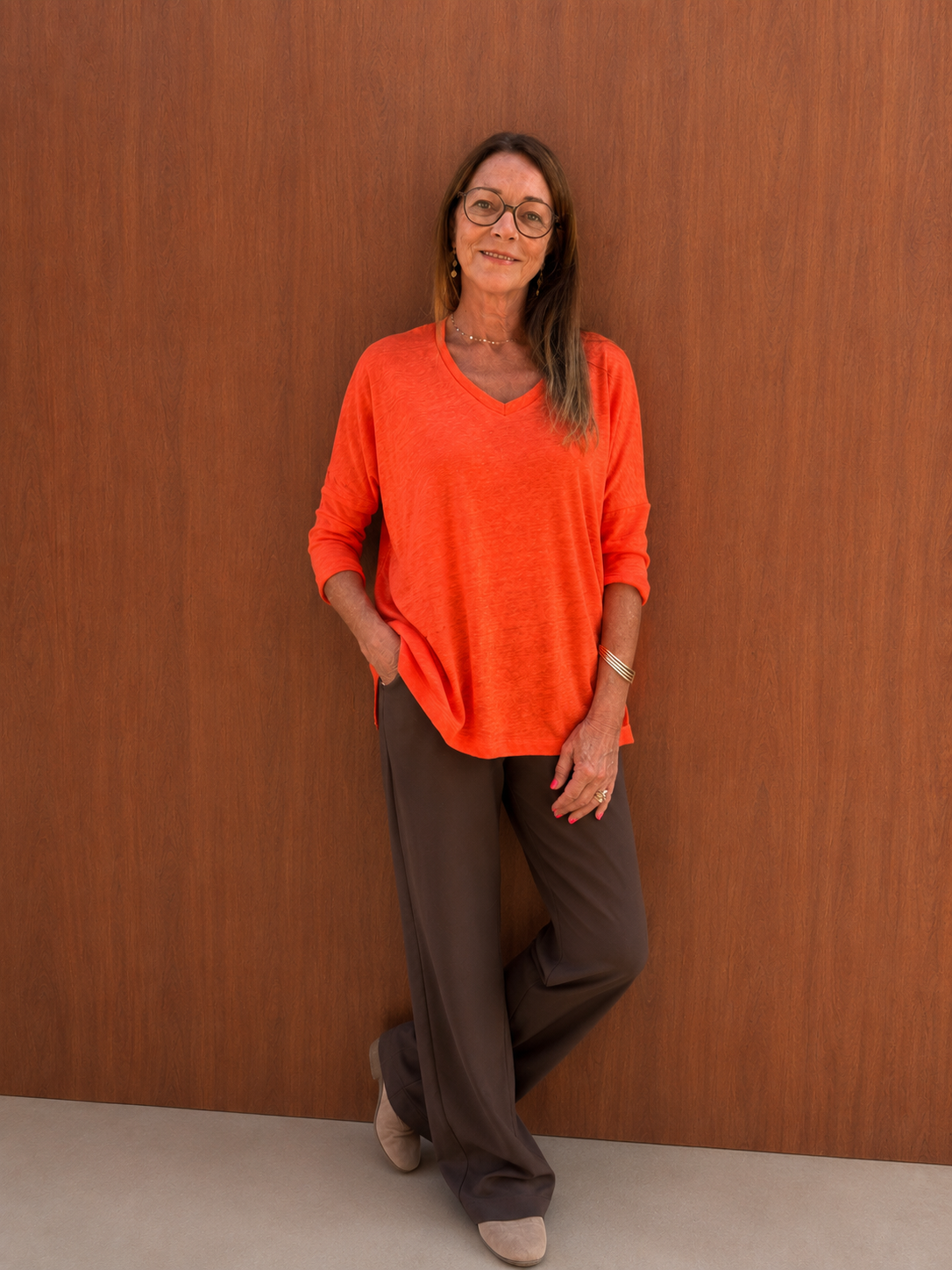 t-shirt orange love by md