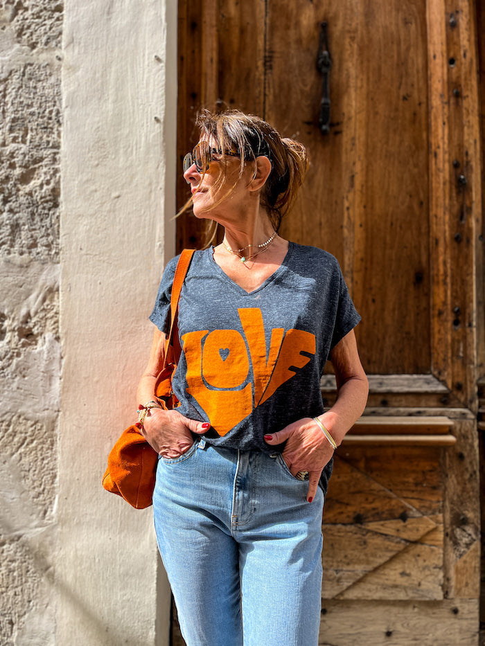 Tee-shirt lin gris Love Bolzano Banditas from Marseille