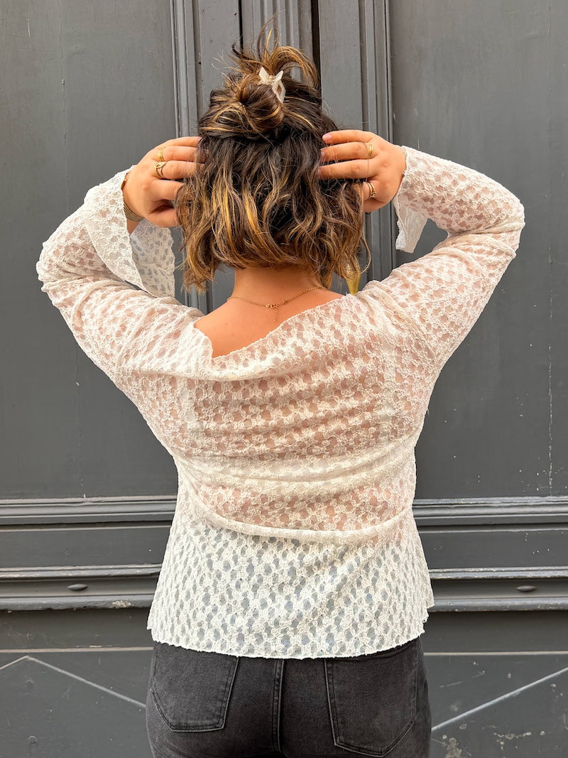 Top en dentelle tendance