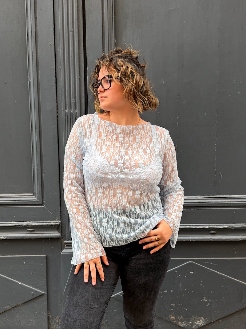 Top en dentelle tendance