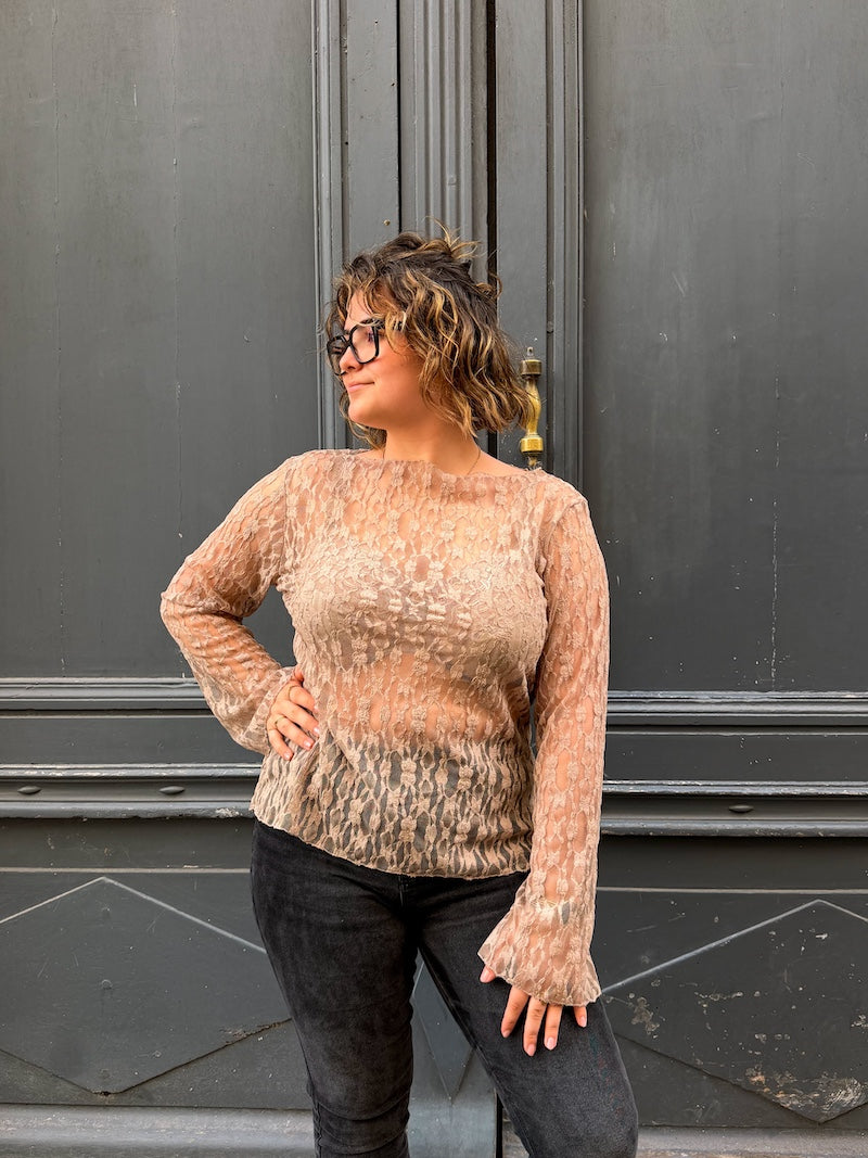 Top en dentelle tendance