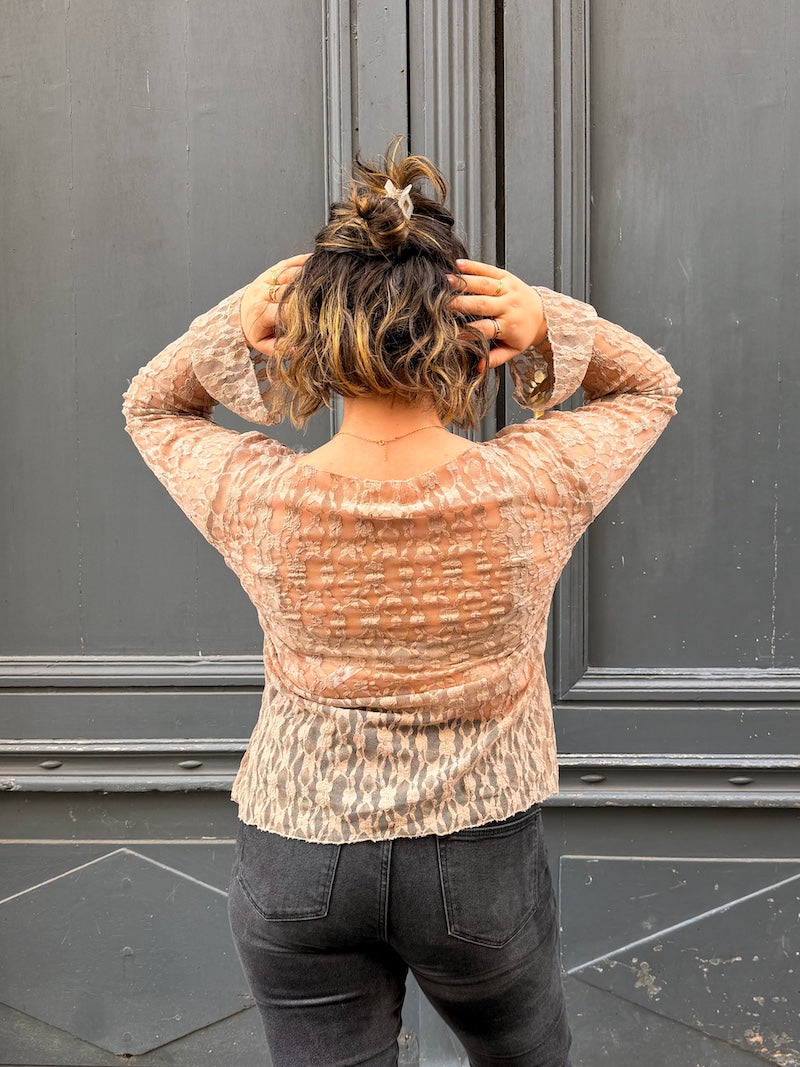 Top en dentelle tendance