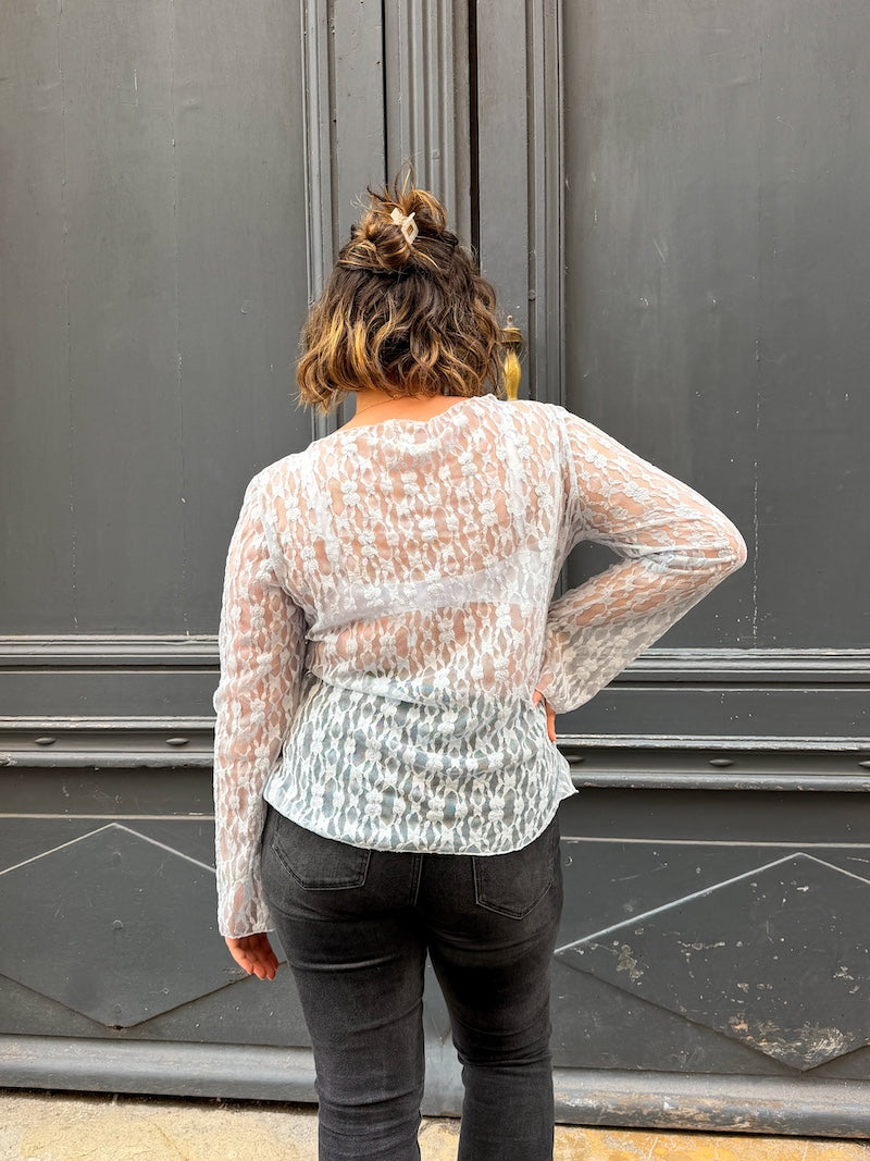 Top en dentelle tendance