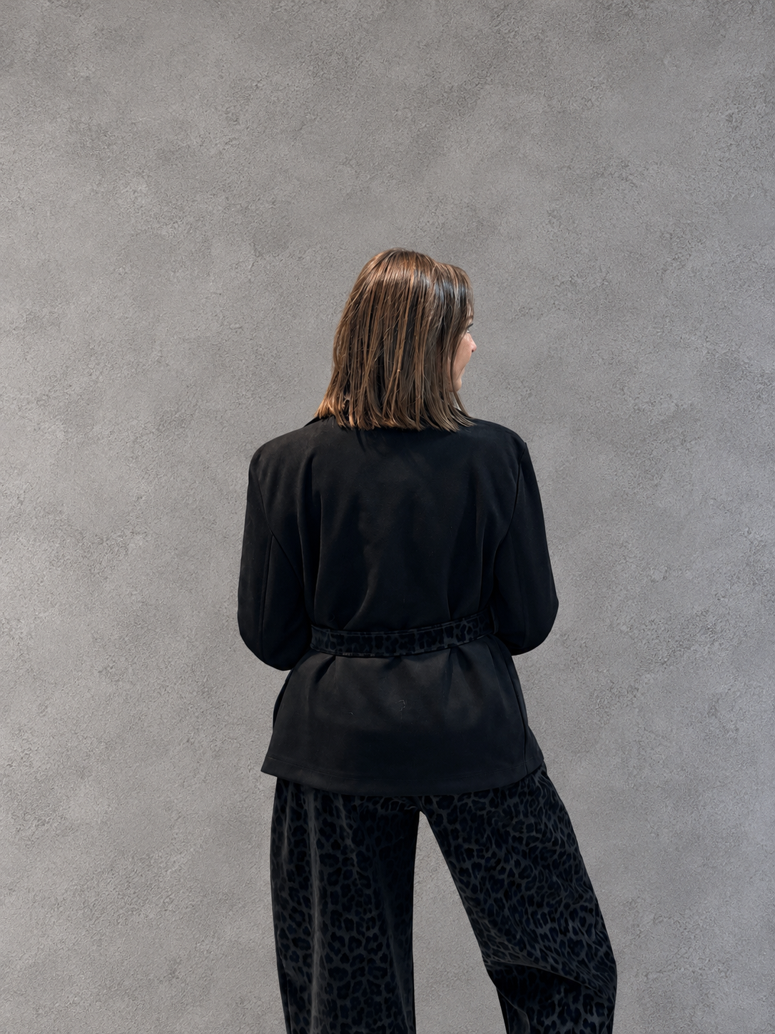 Veste blazer col léopard tendance pour femme