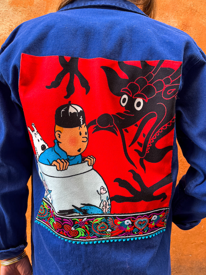 veste tendance femme tintin le lotus bleu