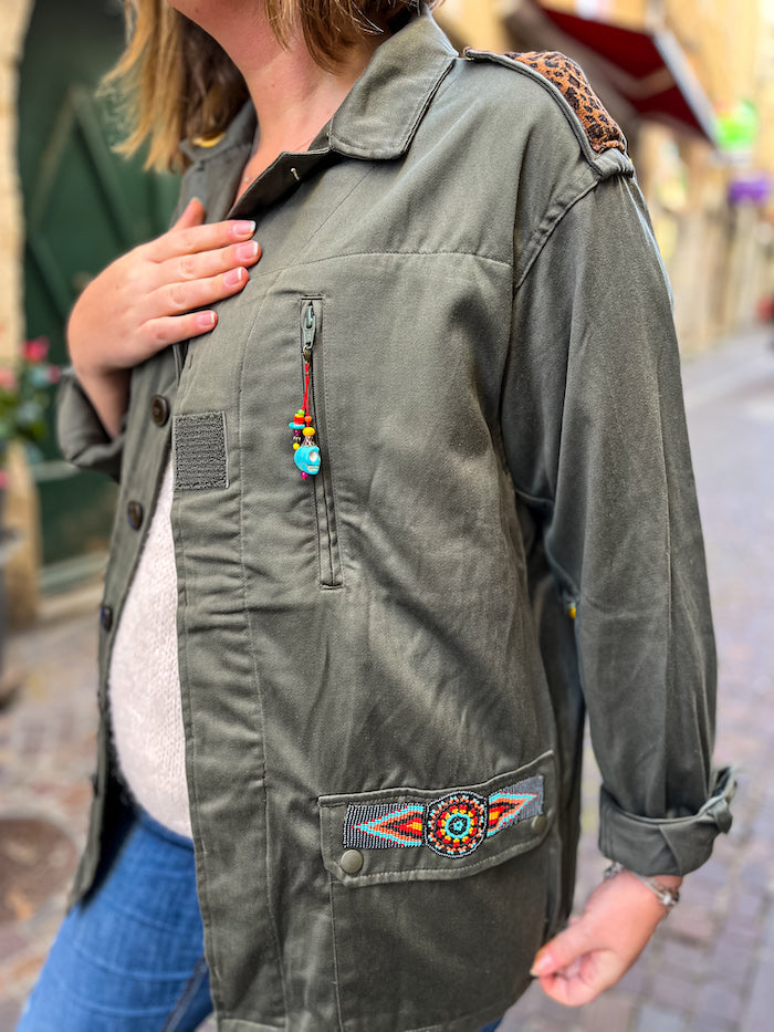 veste de l'armée customisée et personnalisée pour femme